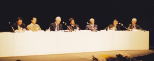 Colloque du Réseau agriculture durable en 1998 à Rennes, sur  "Eau et agriculture durable", en présence du Ministre de l'Agriculture.