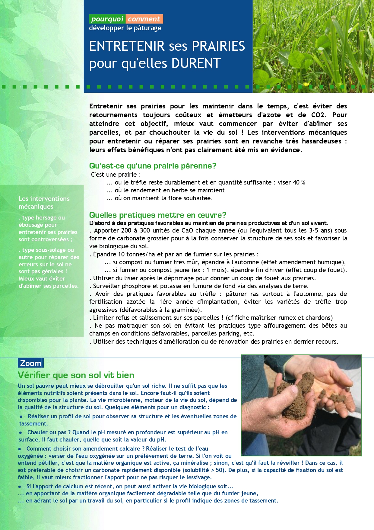 Entretien des prairies