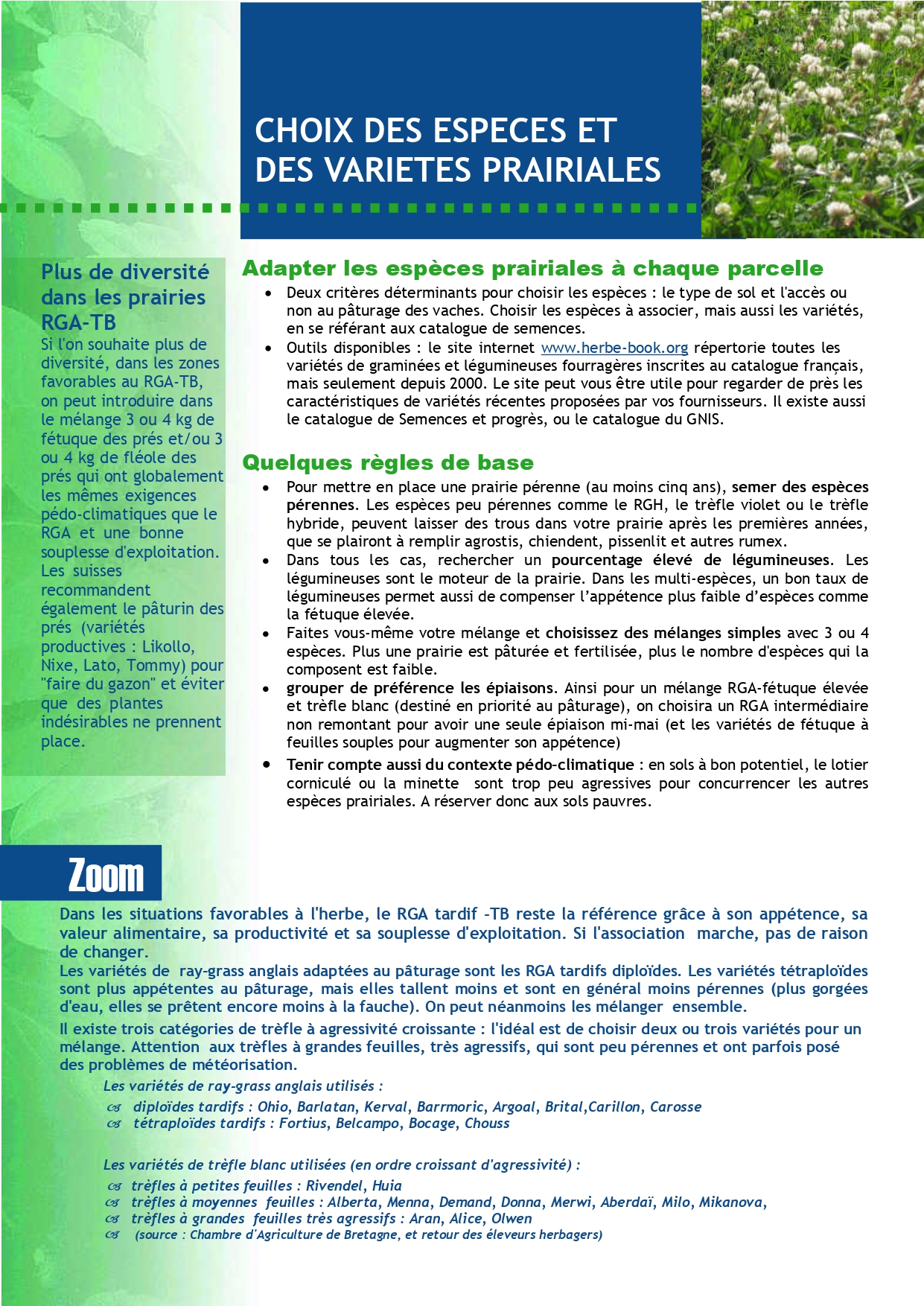 Espèces et variétés