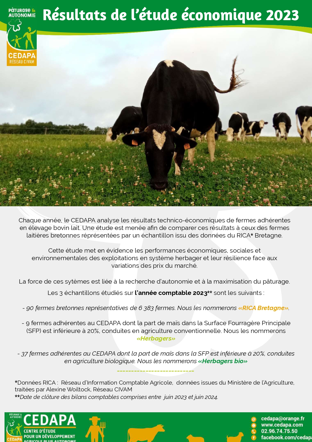 Observatoire bovin-lait CEDAPA