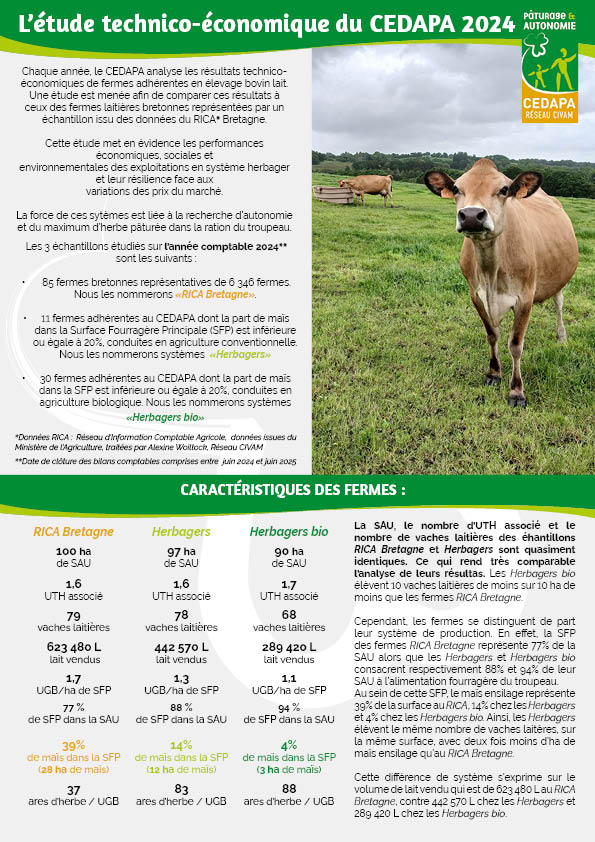 Observatoire bovin-lait CEDAPA